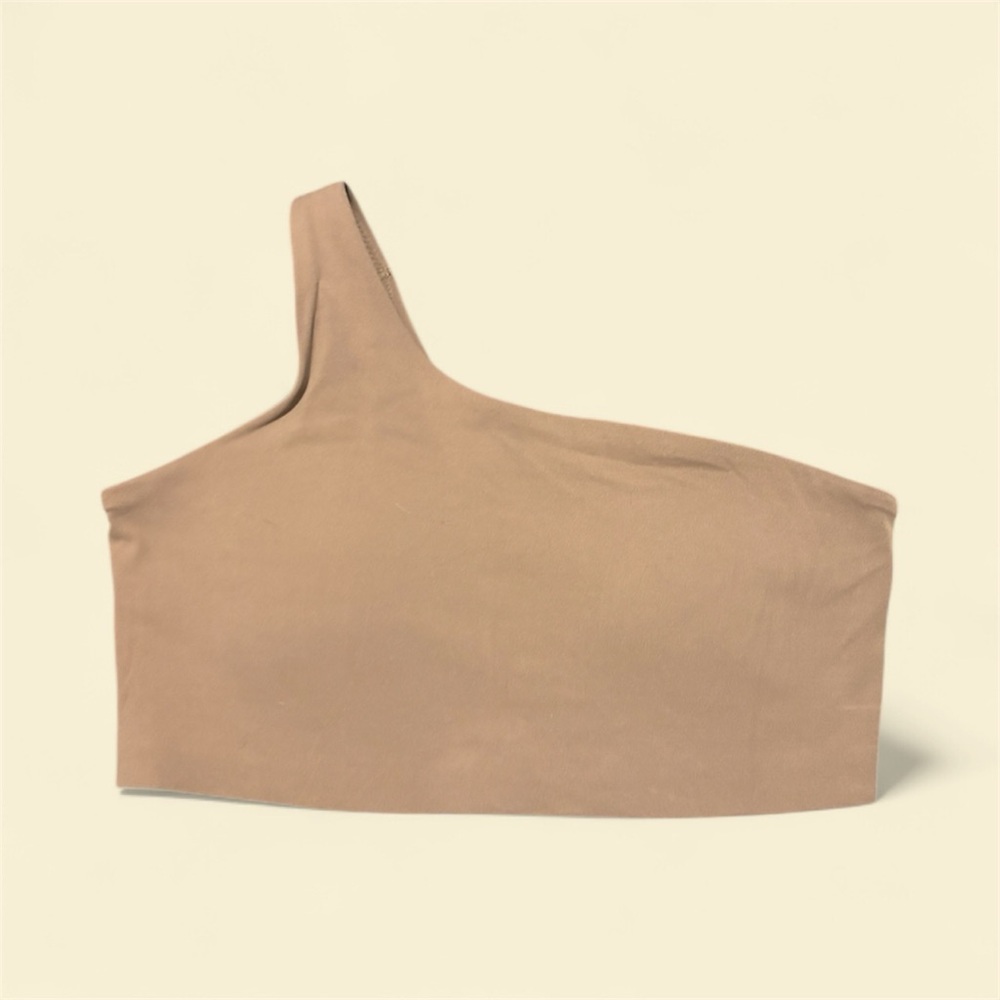 Nike One-Shoulder Tan Top